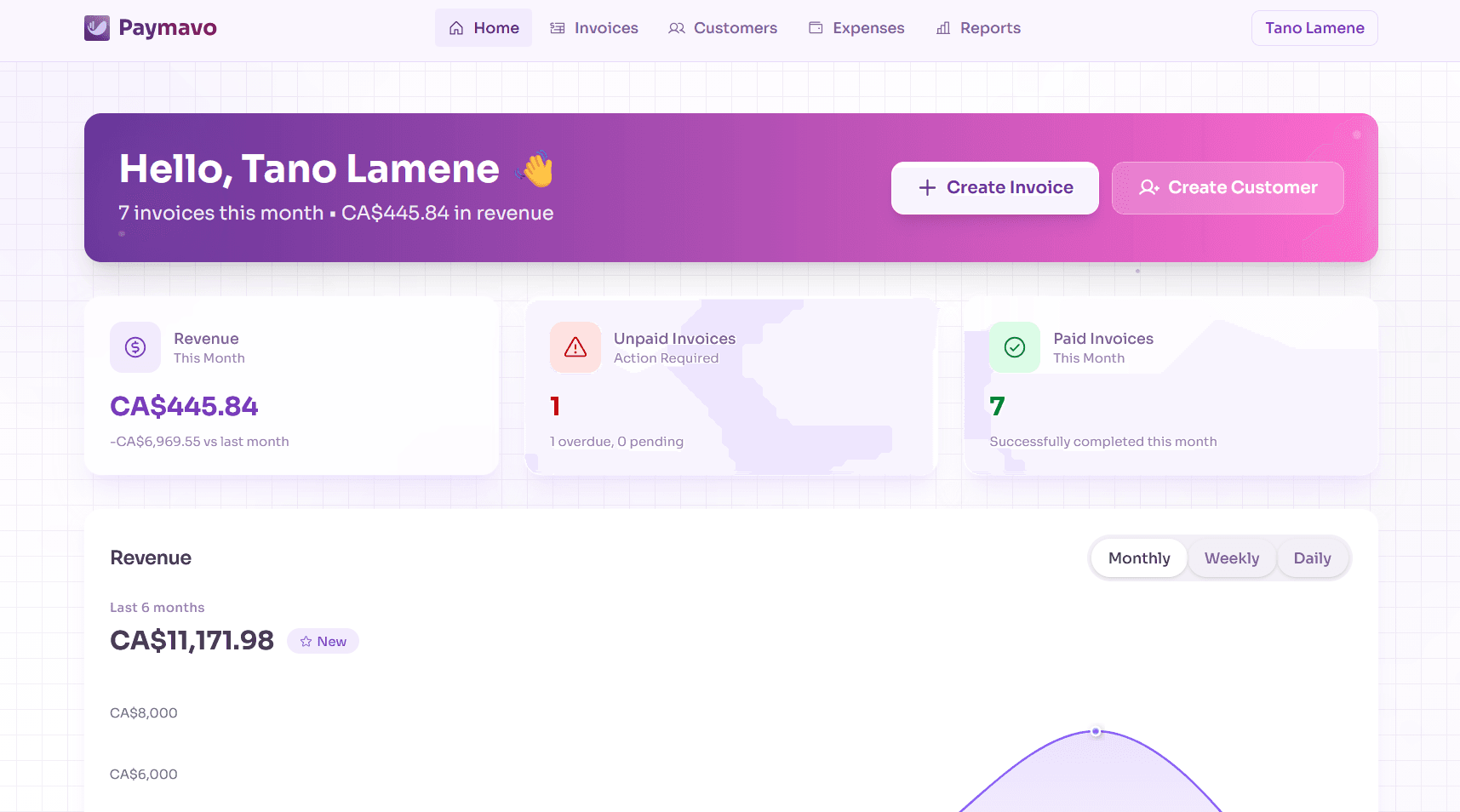 Paymavo — SaaS Invoicing Platform
